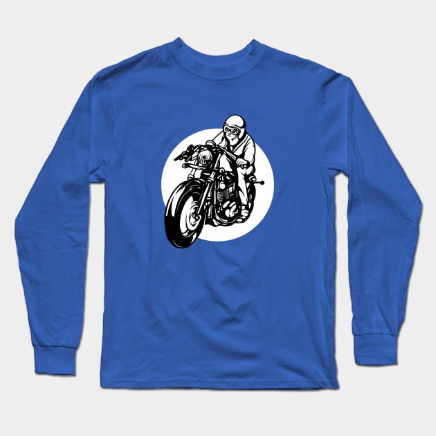 Classic Motorcycle Chopper Long Sleeve T-Shirt by GetTheCar